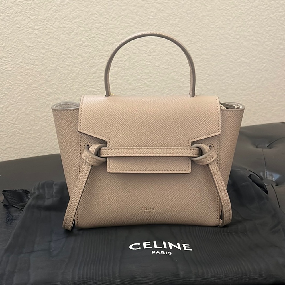 CELINE Pico Belt Bag Light Taupe NEW